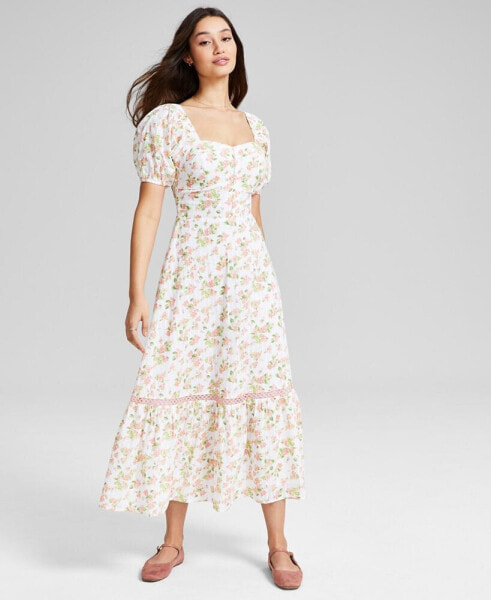 Women's Cotton Corset-Look Maxi Dress, Created for Macy's