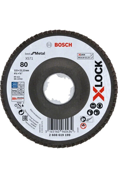 Bosch - X-lock - 115 Mm 80 Kum Best Serisi Metal Flap Disk