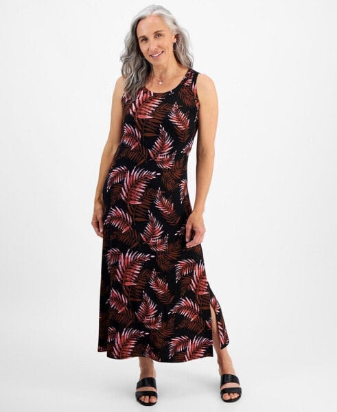 Макси-платье для женщин Style & Co Petite Palm Perfection Knit.