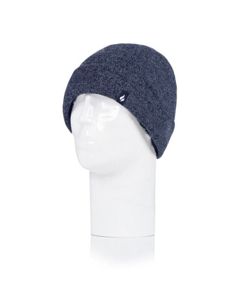 Men's Oran Solid Flat Knit Roll Up Hat