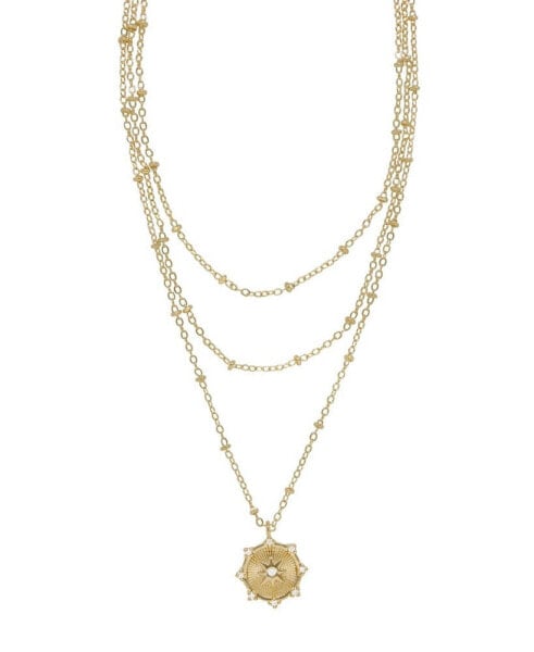 ETTIKA compass Keepsake Layered Women's Necklace