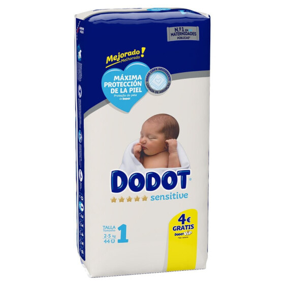 DODOT Sensitive Rn Size 1 44 Units Diapers