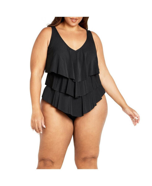 Plus Size Pia V-Tiered 1 Piece