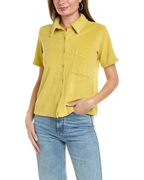 Monrow Terry Cloth Pocket Shirt Women's