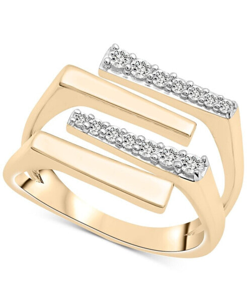 Diamond MultiRow Wrap Ring (1/4 ct. t.w.) in 10k Gold, Created for Macy's