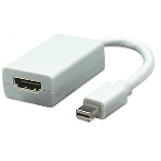 Techly IADAP-MDP-HDMIF, 0.15 m, Mini DisplayPort, HDMI, Male, Female, White