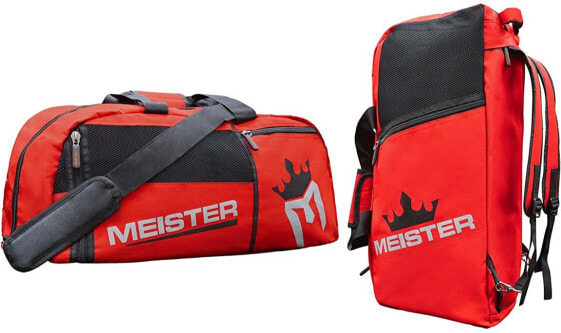 Мужская спортивная сумка черная текстильная средняя для тренировки с ручками через плечо Meister Vented Convertible Duffel/Backpack Gym Bag - Ideal Carry-On
