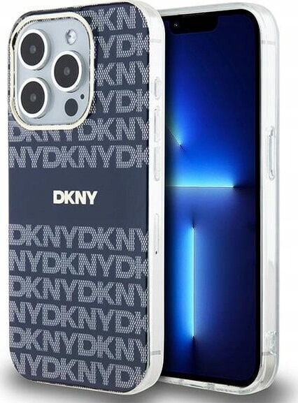 DKNY DKNY DKHMP15LHRHSEB iPhone 15 Pro 6.1" niebieski/blue hardcase IML Mono & Stripe MagSafe