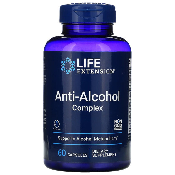 Комплекс для здоровья печени Life Extension Anti-Alcohol, 60 капсул