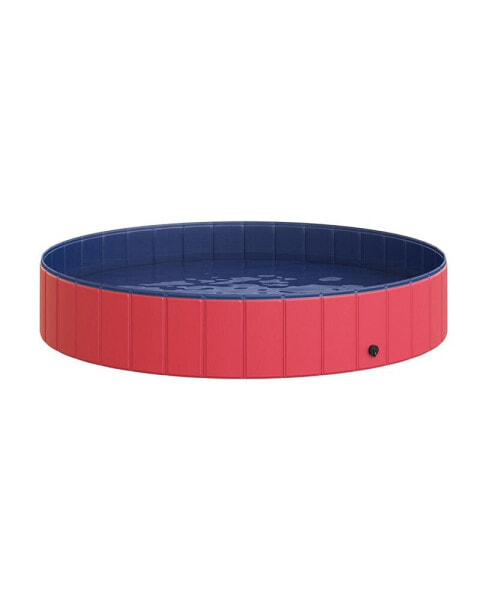 Dog Bathing Tub 12" x 47"/56"/63" PVC Foldable Pet Swimming Pool