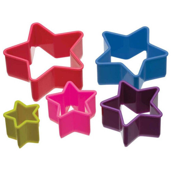 COLOURWORKS Star Cookie Cutters Set 5 Units