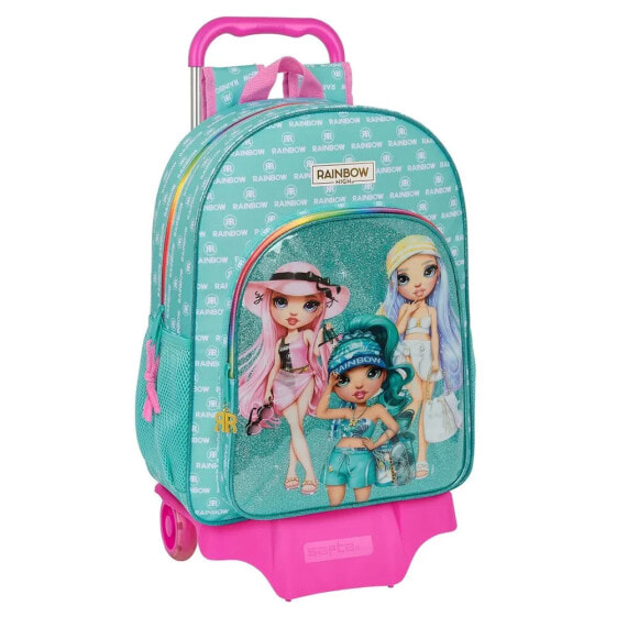 SAFTA With Trolley Wheels Rainbow High Paradise backpack