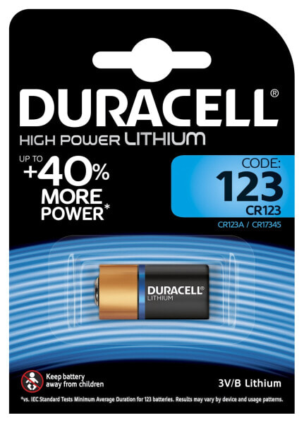 Батарейка Duracell Photo Lithium CR123A/CR17345
