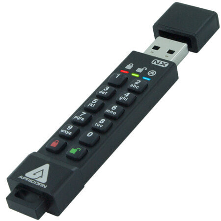 Apricorn ASK3-NX - 128 GB - USB Type-A - 3.2 Gen 1 (3.1 Gen 1) - 77 MB/s - Other - Black
