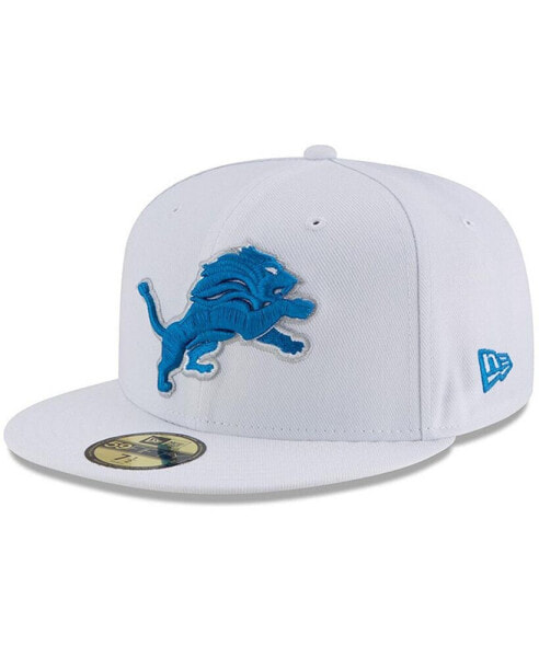 Men's White Detroit Lions Omaha 59FIFTY Fitted Hat
