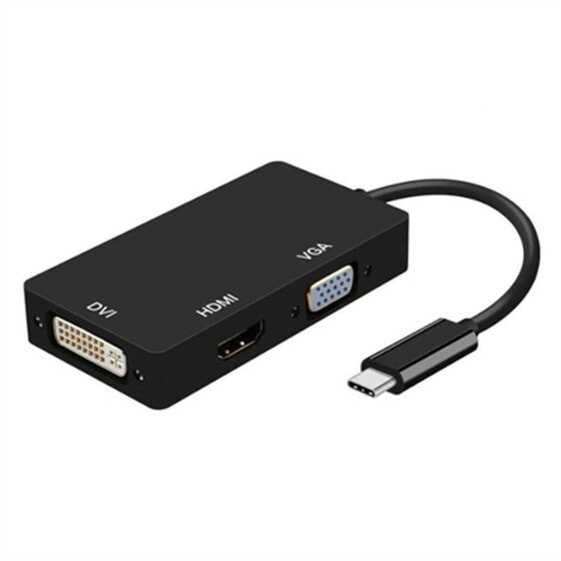 Адаптер USB-C to VGA/HDMI/DVI Aisens A109-0343 черный 15 см