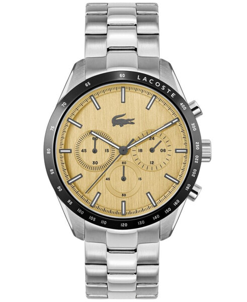 Men's Boston Silver-Tone Stainless Steel Bracelet Watch 42mm
