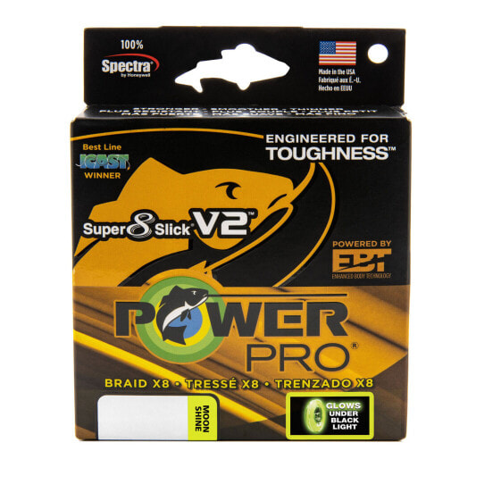 PowerPro Super 8 Slick V2 Braided Fishing Line - Moon_Shine - 15lb - 300yd (3...