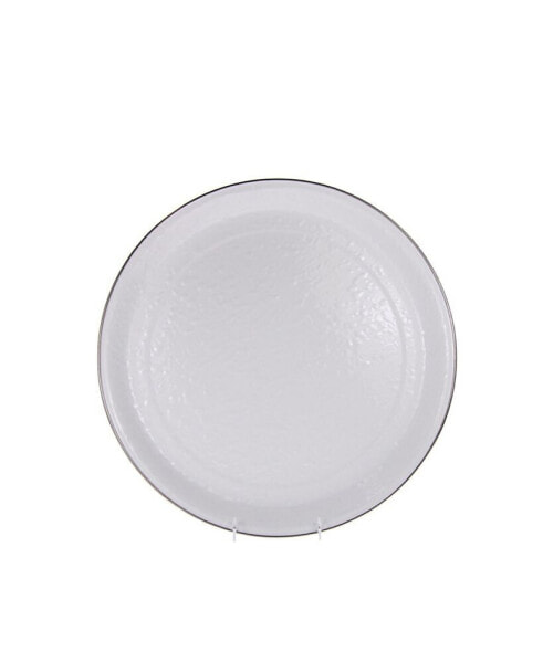 Сервировка стола Golden Rabbit коллекция эмалированной посуды белого цвета под 15.5"