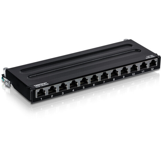 TRENDnet TC-P12C6AS - 10 Gigabit Ethernet - RJ-45 - Gold - Cat6a - 22/26 - 130.4 N