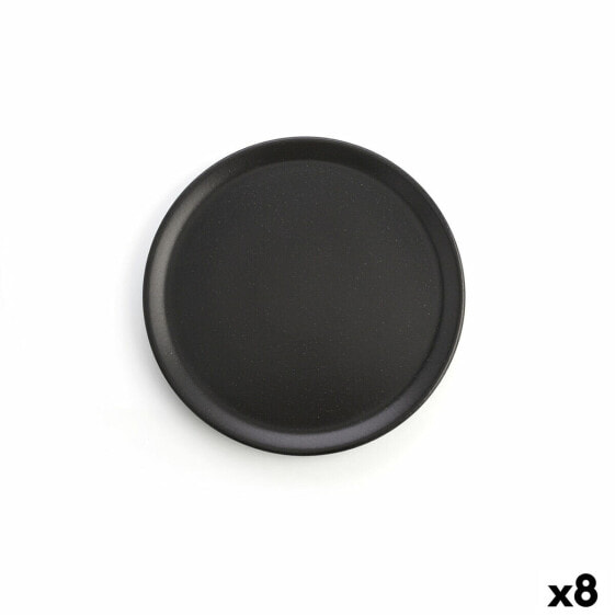 Плоская тарелка Anaflor Barro Anaflor Мясо Кафель Чёрный Ø 31 cm (8 штук)