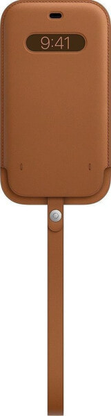 Чехол для смартфона Apple iPhone 12 Pro Max Leather Sleeve с MagSafe, цвет Saddle Brown.
