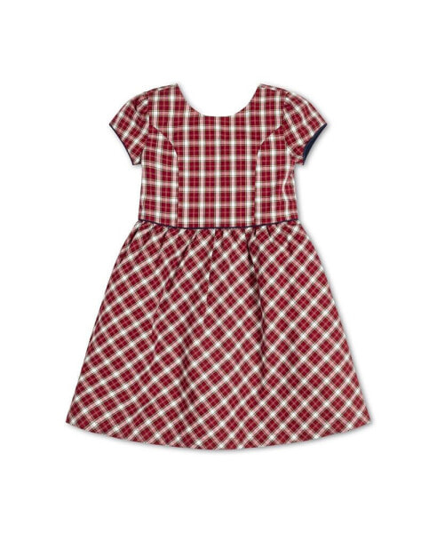 Girls' Short Sleeve Button Back Schoolgirl Dress, Infant