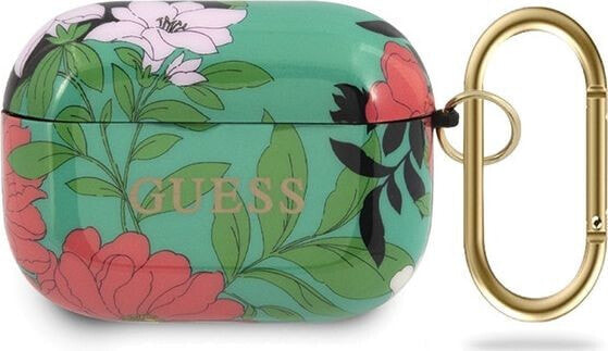 Guess Etui ochronne Flower Collection do AirPods Pro zielone