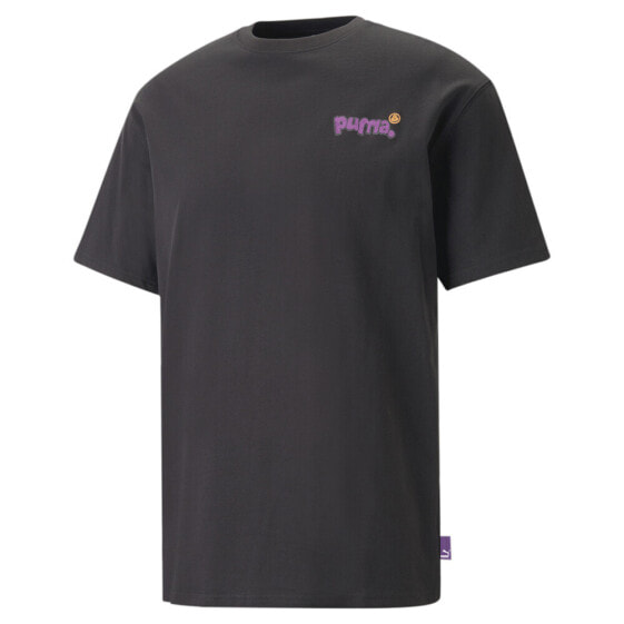 Puma 8Enjamin X Graphic Crew Neck Short Sleeve T-Shirt Mens Black Casual Tops 53