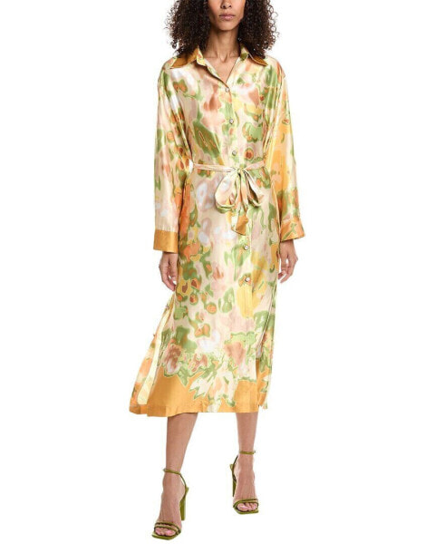 Платье женское Beulah Maxi Shirtdress в желтом цвете