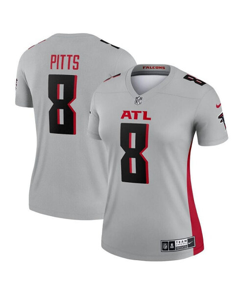 Women's Kyle Pitts Gray Atlanta Falcons Inverted Legend Jersey