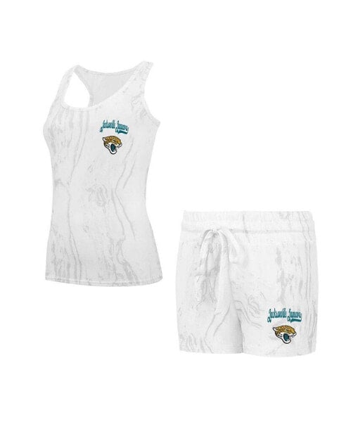 Women's Jacksonville Jaguars Quartz Hacci Knit Tank Top Shorts Sleep Set