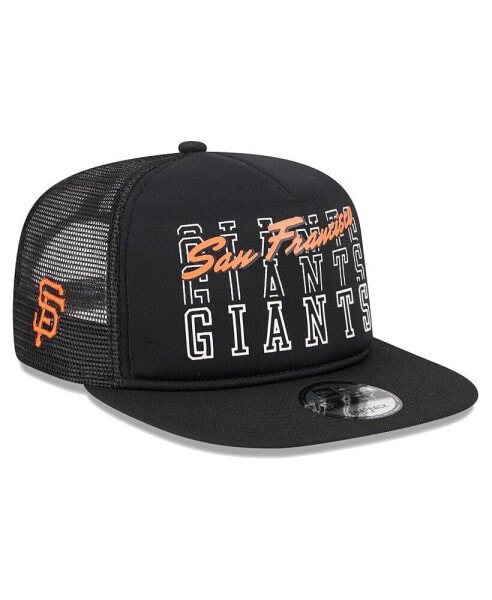 Бейсболка New Era мужская черная San Francisco Giants Street Team A-Frame Trucker 9FIFTY Snapback Hat