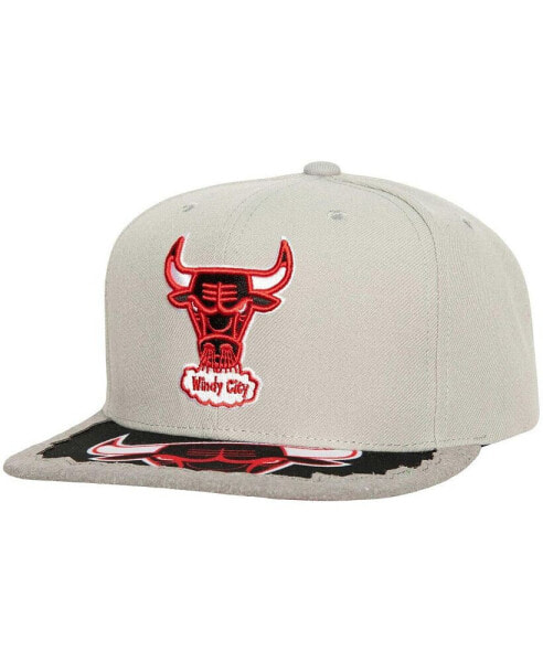 Men's Gray Chicago Bulls Munch Time Snapback Hat