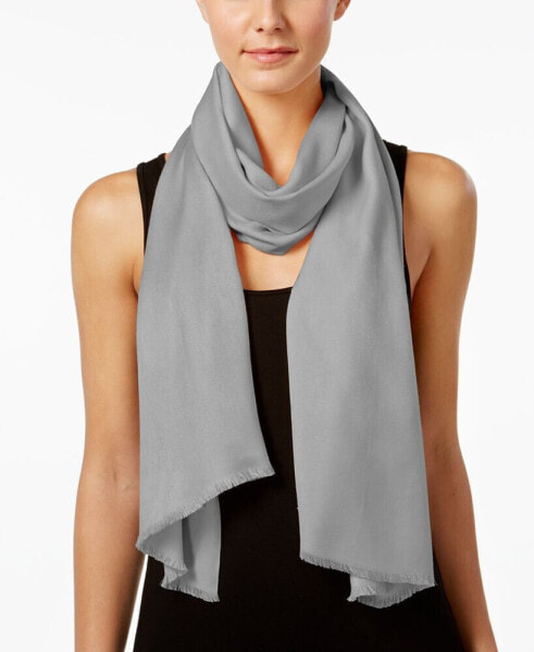 Women's Solid Satin-Feel Pashmina Scarf