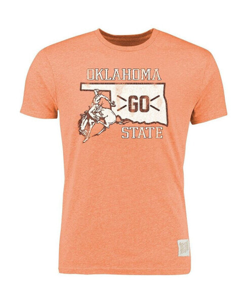 Men's Heather Orange Oklahoma State Cowboys Vintage-Like Tri-Blend T-shirt