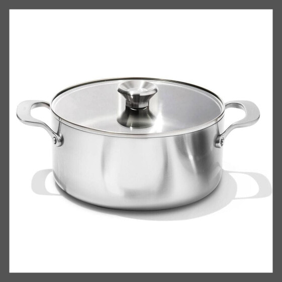 OXO 5qt Mira Tri-Ply Stainless Steel Casserole with Lid Silver