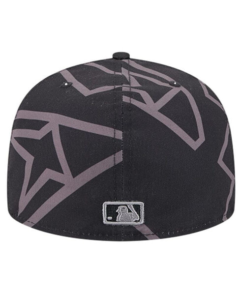 Men's Black Arizona Diamondbacks Logo Fracture 59FIFTY Fitted Hat