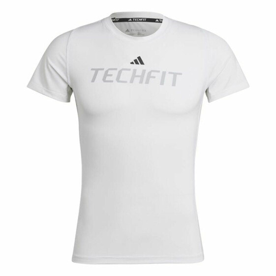 Футболка с коротким рукавом мужская Adidas techfit Graphic Белый
