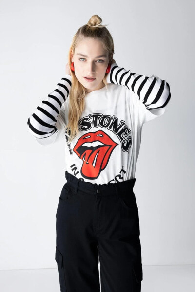 Футболка Defacto Rolling Stones Oversize Fit