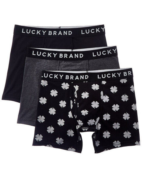 Белье у мужчин Lucky Brand 3Pk Stretch Boxer Brief