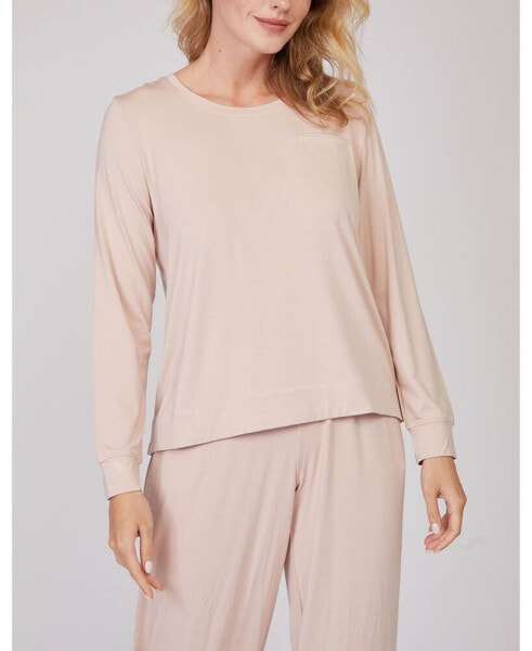 Pleated Back Long Sleeve Loungewear