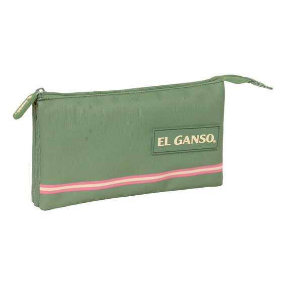Тройной пенал El Ganso Зеленый 22 x 12 x 3 см