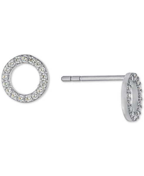 Cubic Zirconia Circle Stud Earrings in Sterling Silver, Created for Macy's