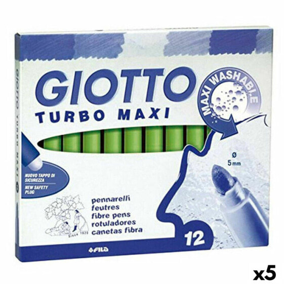 Набор маркеров Giotto Turbo Maxi Светло-зеленый 5 штук