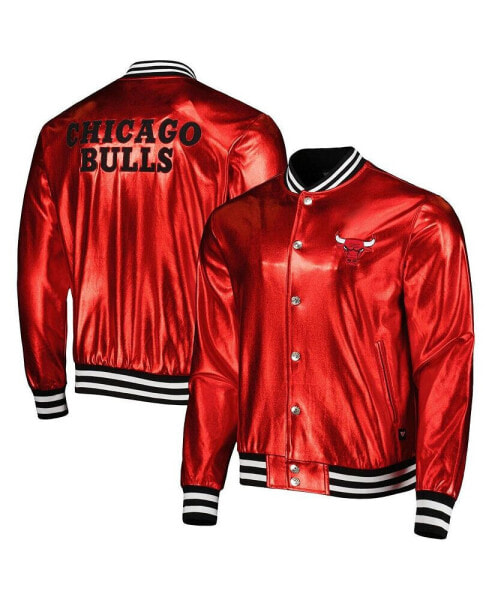 Свитшот The Wild Collective мужской и женский Красная куртка-бомбер с металлической застежкой Chicago Bulls