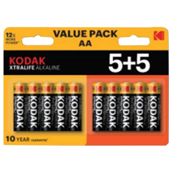 KODAK Xtralife AA LR6 Alkaline Batteries 10 Units