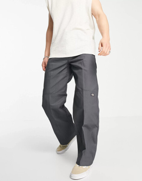 Dickies double knee work trousers in grey