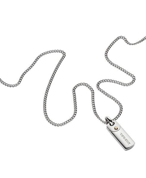 Men's Stainless-Steel Dog Tag Pendant Necklace