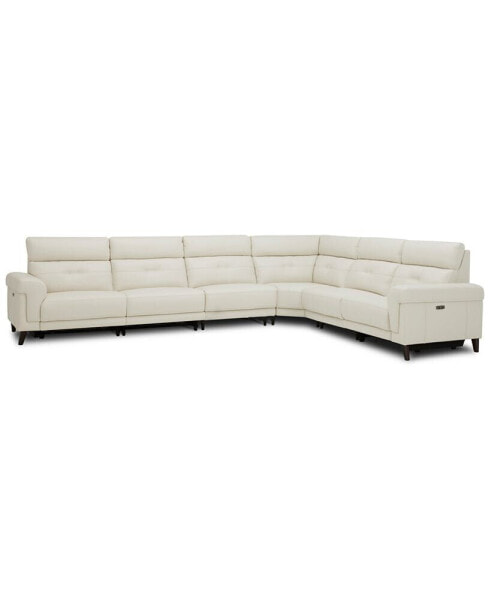 CLOSEOUT! Jazlo 6-Pc. Leather Sectional with 2 Power Recliners, Created for Macy's